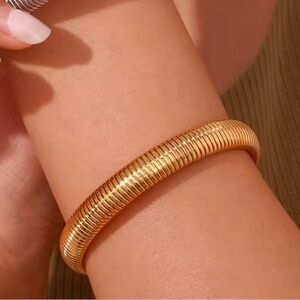 Gold Bangle  Waterproof Elastic Bangle Bracelet